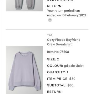 aritzia sweatshirt